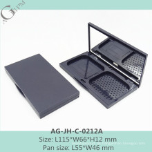 AG-JH-C-0212A AGPM Kosmetik Verpackung rechteckige Custom Schattierung Pulver Fall mit Spiegel